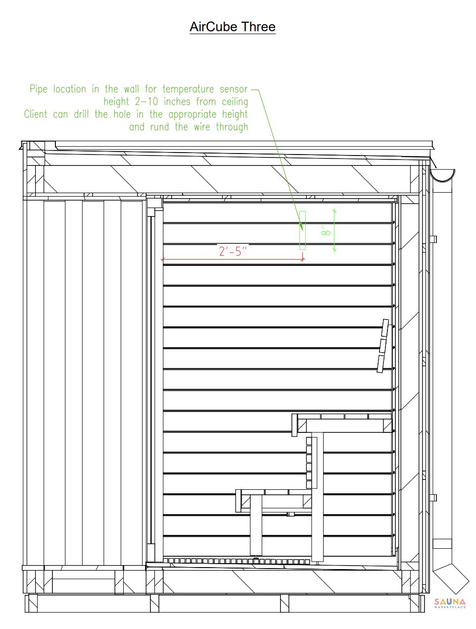 Saunum Aircube 3 Details On Electrical Panel With 240 And 120V